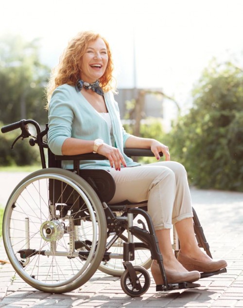 Aménagement extérieur pour fauteuil roulant